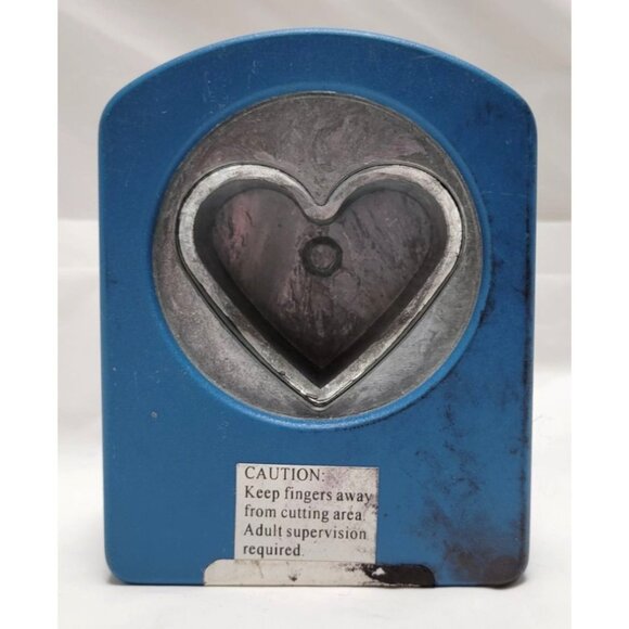 Marvy Uchida Heart Shape Blue Paper Punch For Scrapbooking Crafts - Picture 6 of 6